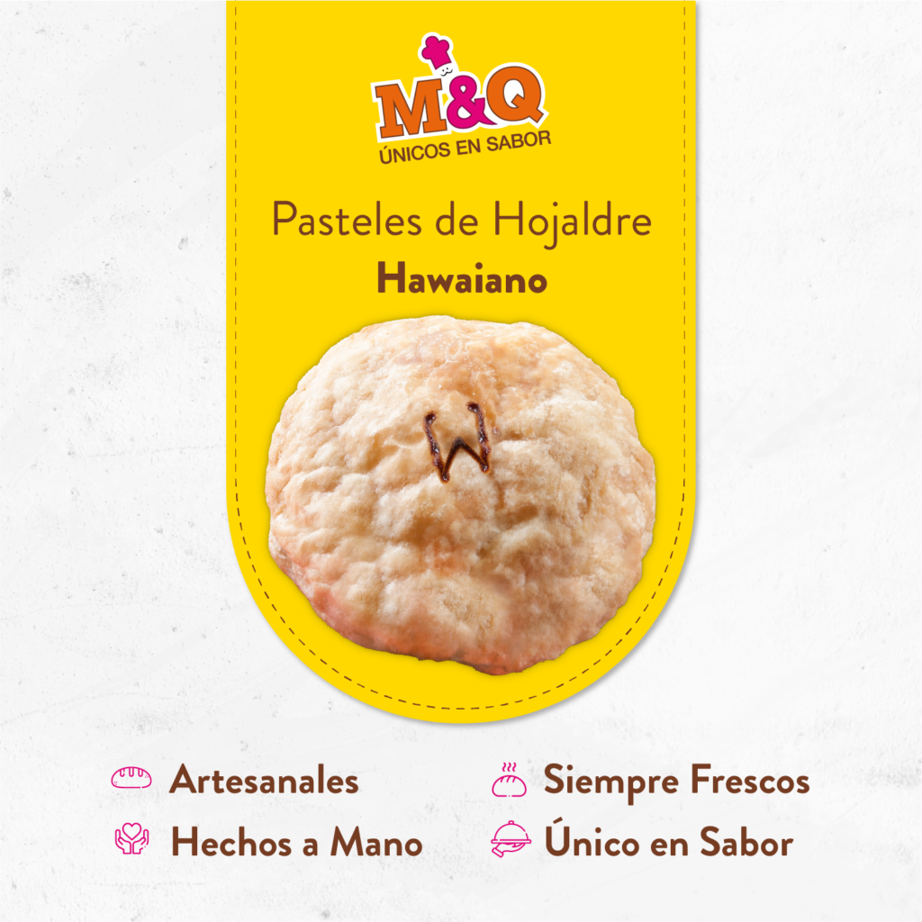 Pastel de Hojaldre Hawaiano en Cali M&Q Unicos en Sabor