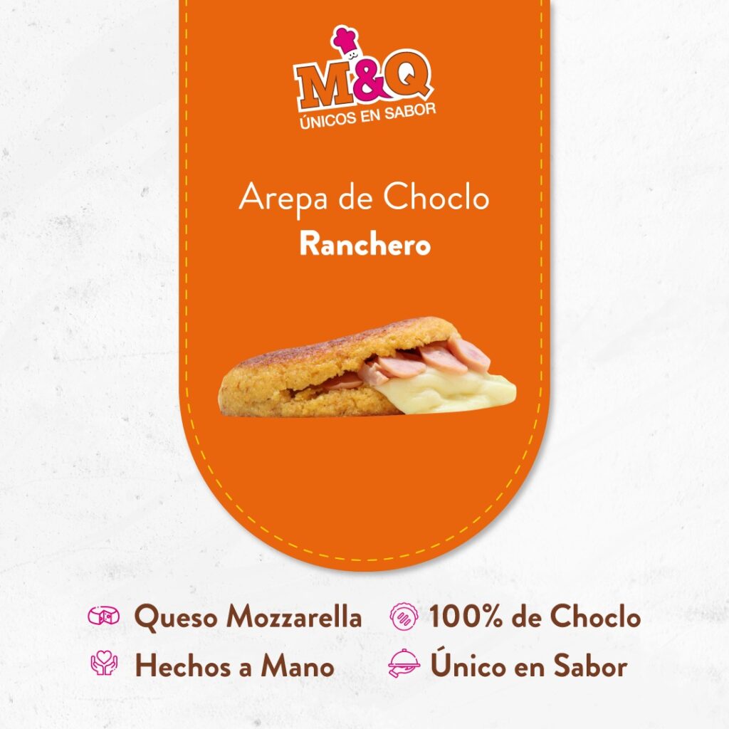 Arepas de Choclo de queso ranchero en Cali M&Q Unicos en Sabor